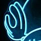 Comic Rentierfigur LED-Neonschild Gaming Zimmer
