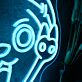 Comic Rentierfigur LED-Neonschild Gaming Zimmer
