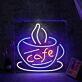 Kaffeetasse mit Dampf LED Neonschild für Café und Restaurant