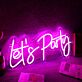 Let's Party LED-Neonschild für Bar und Club