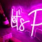 Let's Party LED-Neonschild für Bar und Club