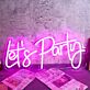 Let's Party LED-Neonschild für Bar und Club