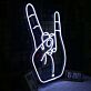 Hand mit Rockgeste LED-Neonschild für Bar Club