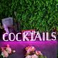 COCKTAILS LED Neonschild für Bar und Lounge