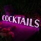 COCKTAILS LED Neonschild für Bar und Lounge