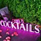 COCKTAILS LED Neonschild für Bar und Lounge