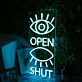 OPEN SHUT LED-Neonschild für Cafe Shop