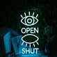 OPEN SHUT LED-Neonschild für Cafe Shop
