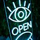 OPEN SHUT LED-Neonschild für Cafe Shop