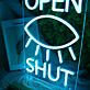 OPEN SHUT LED-Neonschild für Cafe Shop