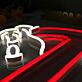 durchgestrichener Geist LED-Neonschild für Bar Gaming