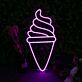 Eiswaffel mit Softeis LED-Neonschild für Café Eisdiele