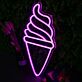 Eiswaffel mit Softeis LED-Neonschild für Café Eisdiele