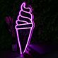 Eiswaffel mit Softeis LED-Neonschild für Café Eisdiele