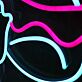 Comic-Schildkröte mit Sonnenbrille LED-Neonschild für Kinderzimmer Gamingraum