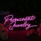 Permanent Jewelry LED-Neonschild für Schmuckgeschäft Studio