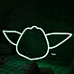 Kopf mit spitzen Ohren LED-Neonschild Wohnzimmer Gaming Zimmer