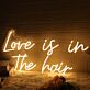 Love is in the hair LED-Neonschild für Friseursalon