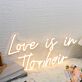 Love is in the hair LED-Neonschild für Friseursalon