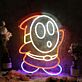 Spielfigur mit Maske LED-Neonschild Gaming Zimmer