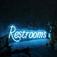 Toiletten Neonschild aus LED Neon – WC Hinweis für Restaurant & Bar