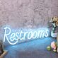 Toiletten Neonschild aus LED Neon – WC Hinweis für Restaurant & Bar