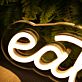 eat snacks LED-Neonschild für Küche Café