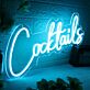 Cocktails LED Neonschild für Bar und Hausbar