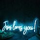 Jesus loves you! LED-Neonschild Kirche Wohnzimmer
