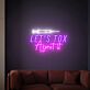 LET'S TOX About it LED-Neonschild für Kosmetikstudio und Schönheitssalon
