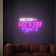 LET'S TOX About it LED-Neonschild für Kosmetikstudio und Schönheitssalon