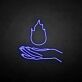 Hand mit Flamme LED-Neonschild Wohnzimmer Bar