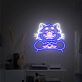 Niedliches Katzen LED Neonschild mit Herzmotiv für Wand Dekoration