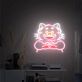 Niedliches Katzen LED Neonschild mit Herzmotiv für Wand Dekoration