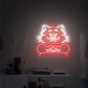 Niedliches Katzen LED Neonschild mit Herzmotiv für Wand Dekoration