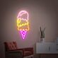 Eiscreme im Hörnchen LED-Neonschild für Café und Wohnzimmer