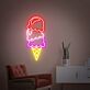Eiscreme im Hörnchen LED-Neonschild für Café und Wohnzimmer