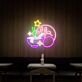 Schüssel mit Nudeln und Figur LED-Neonschild für Restaurant Bar