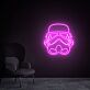 Helm mit Atemmaske LED-Neonschild Gamingzimmer Wohnzimmer