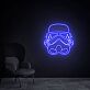 Helm mit Atemmaske LED-Neonschild Gamingzimmer Wohnzimmer