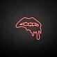 Lippen mit tropfendem Effekt LED-Neonschild Bar Club