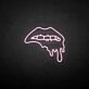 Lippen mit tropfendem Effekt LED-Neonschild Bar Club