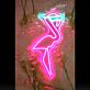 Flamingo mit Sonnenbrille LED-Neonschild Bar Wohnzimmer
