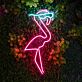 Flamingo mit Sonnenbrille LED-Neonschild Bar Wohnzimmer