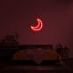 Halbmond LED-Neonschild Schlafzimmer Wohnzimmer