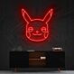Pikachu Kopf LED-Neonschild für Wohnzimmer und Gaming Zimmer