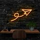 Papierflieger LED-Neonschild für Büro und Arbeitszimmer
