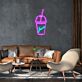 Saft Becher LED Neonschild mit Strohhalm für Bar Küche oder Café