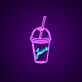 Saft Becher LED Neonschild mit Strohhalm für Bar Küche oder Café