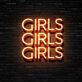 GIRLS GIRLS GIRLS LED-Neonschild für Bar Club